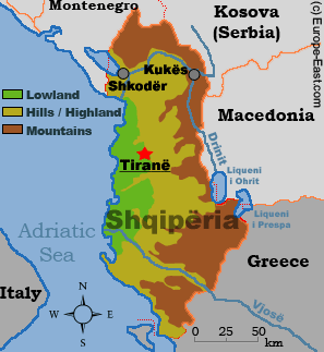 Clickable Map of Albania