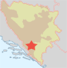 Location of Mostar
