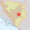 Location of Sarajevo