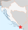 Location of Dubrovnik