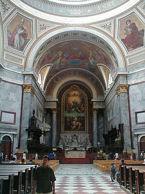 Esztergom: Inside the main hall of the cathedral