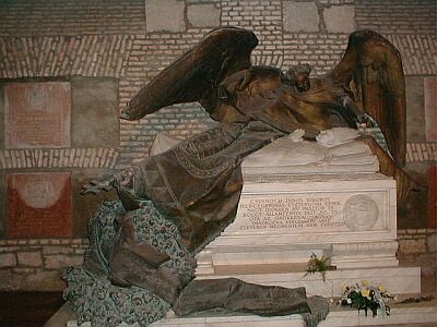 Esztergom: Tombstone inside the crypt of the Cathedral
