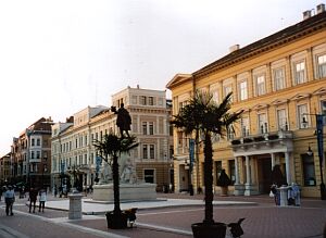 Pedestrian zone in Szeged