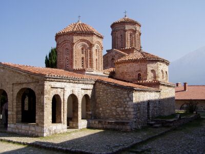 Near Ohrid: The church inside Sveti Naum monastery