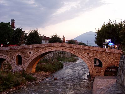 The small but beautiful bridge in the centre of Prizren