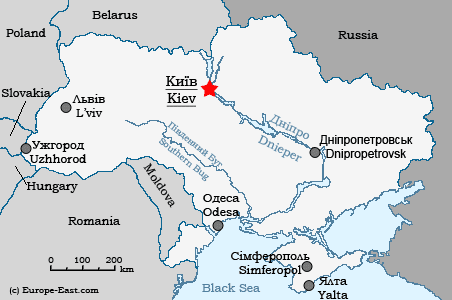 map of eastern europe. Clickable Map