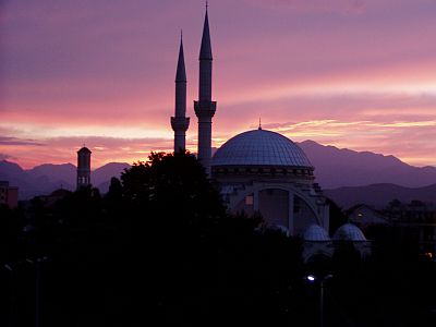 Shkoder: Restaurated mosque at down