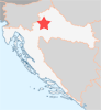 Location of Zagreb