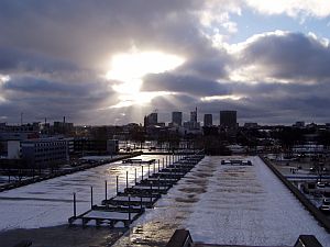 Tallinn: View from the citizens hall towards the old town