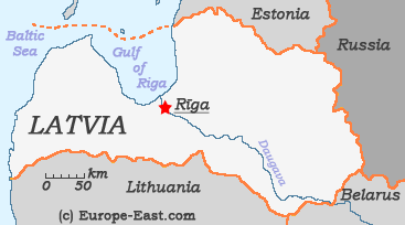 Map of Latvia