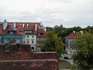 View from the fortress to the new town