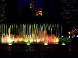 Kosice: Fountain in front of the opera