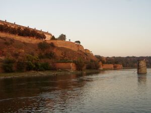 Fortress and the remainings of the bridge in Novi Sad